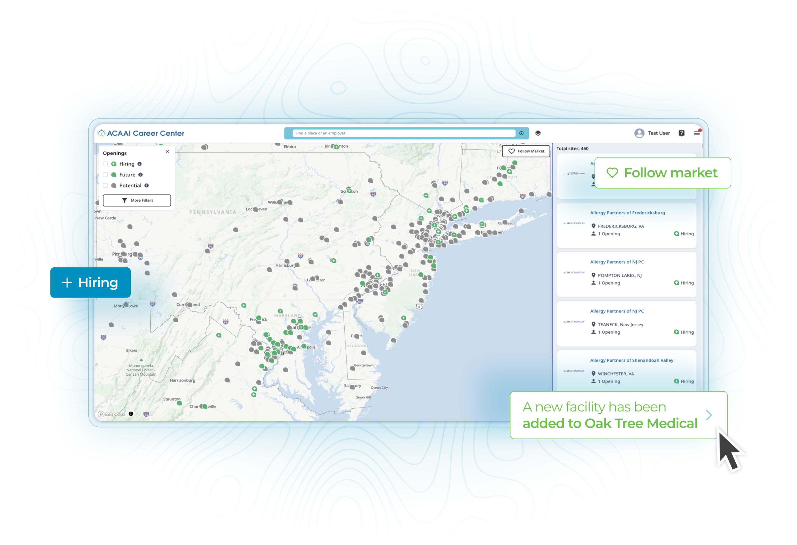 ACAAI Career Center Map